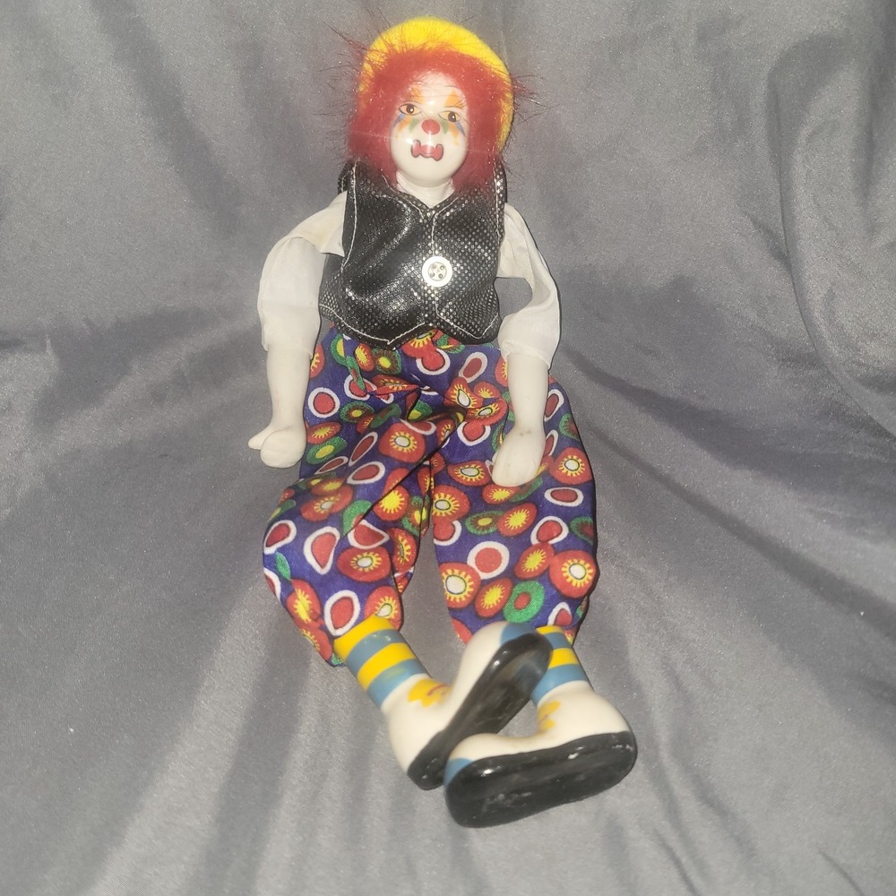 Vintage Ganz Clown Posable Porcelain hands feet 13 inches